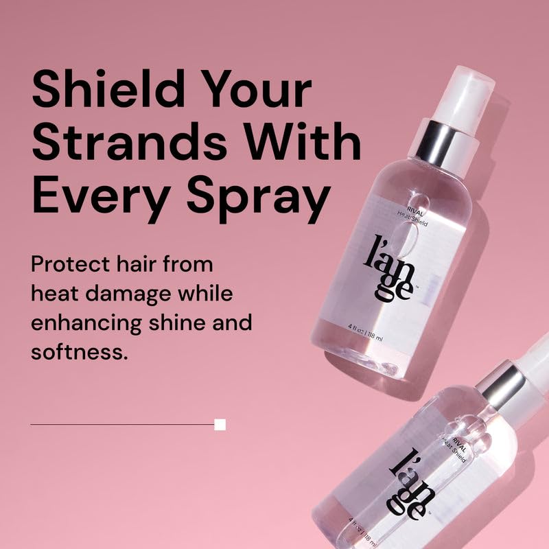 L'ANGE HAIR Rival Heat Shield | Heat Protection Spray for Hair | Prevents Frizz and UV Damage | Lightweight Thermal Protectant Spray | Adds Shine with Nourishing Oils and Keratin | 4 oz Bottle