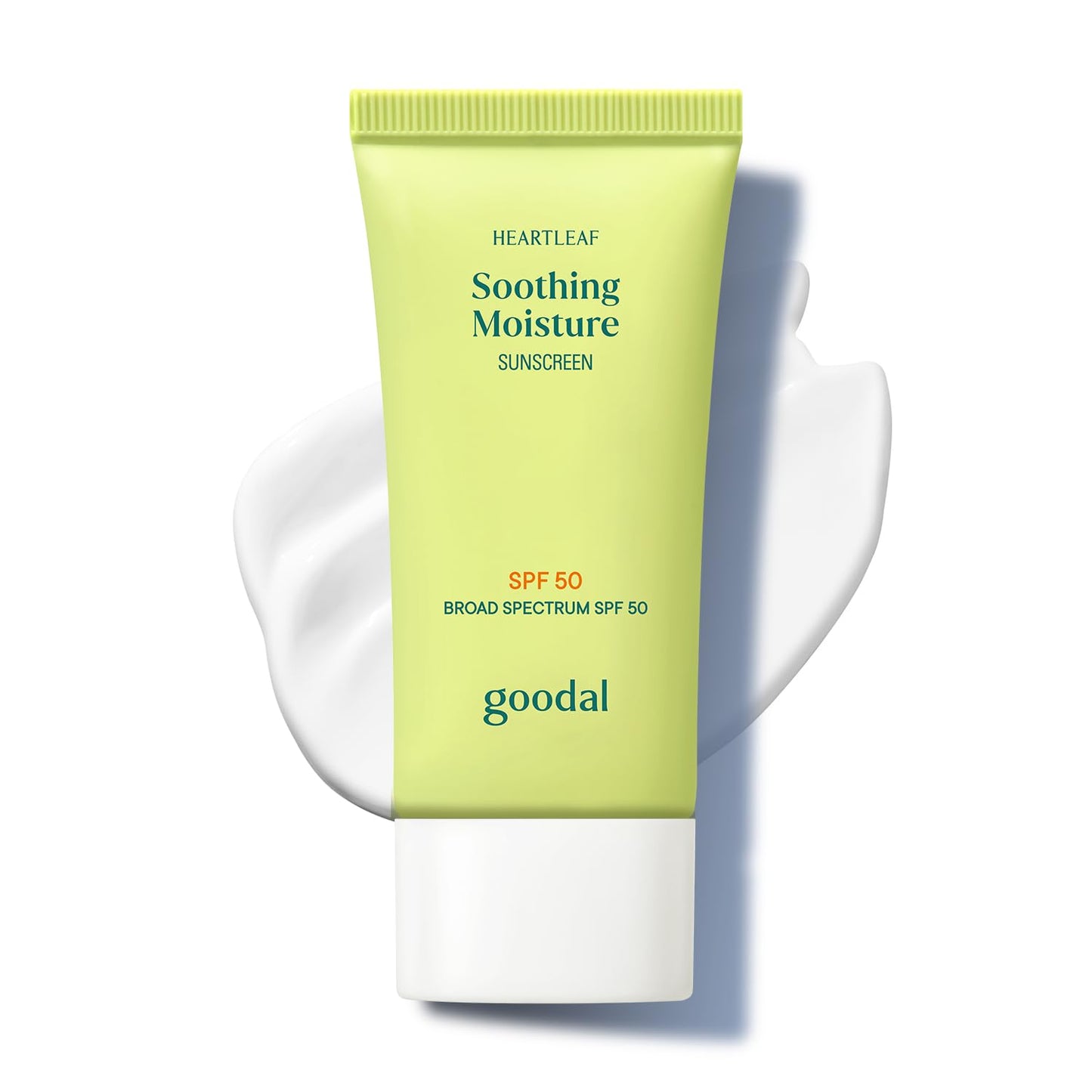 GOODAL Heartleaf Soothing Moisture Sunscreen, Broad Spectrum SPF 50, Hydrating Korean Face