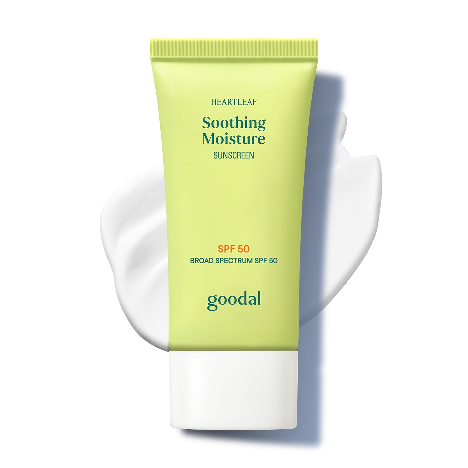 GOODAL Heartleaf Soothing Moisture Sunscreen, Broad Spectrum SPF 50, Hydrating Korean Face