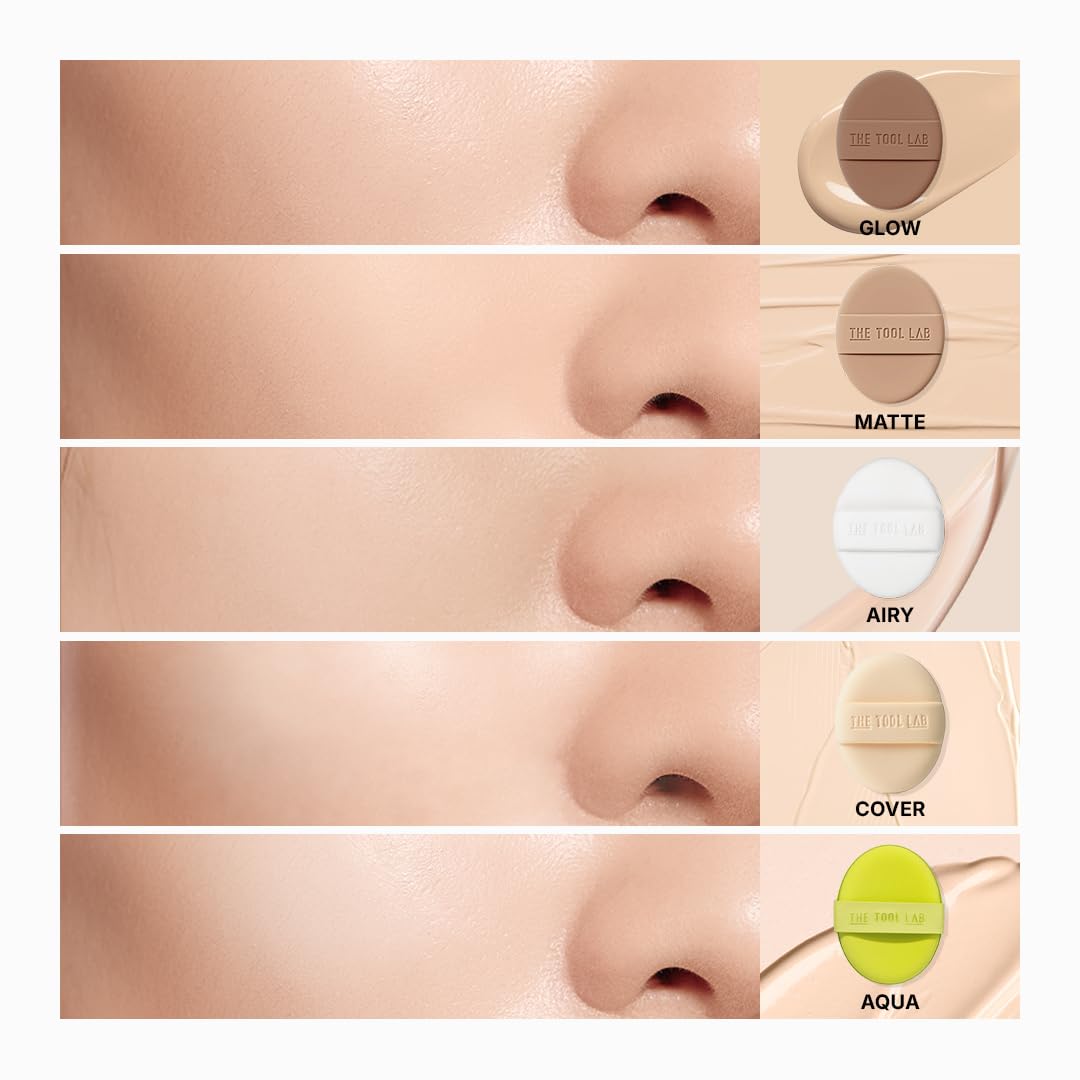 THE TOOL LAB Long-lasting Tension Puff (Glow type, Round) - Korean Olive Young Makeup Puff Sponge