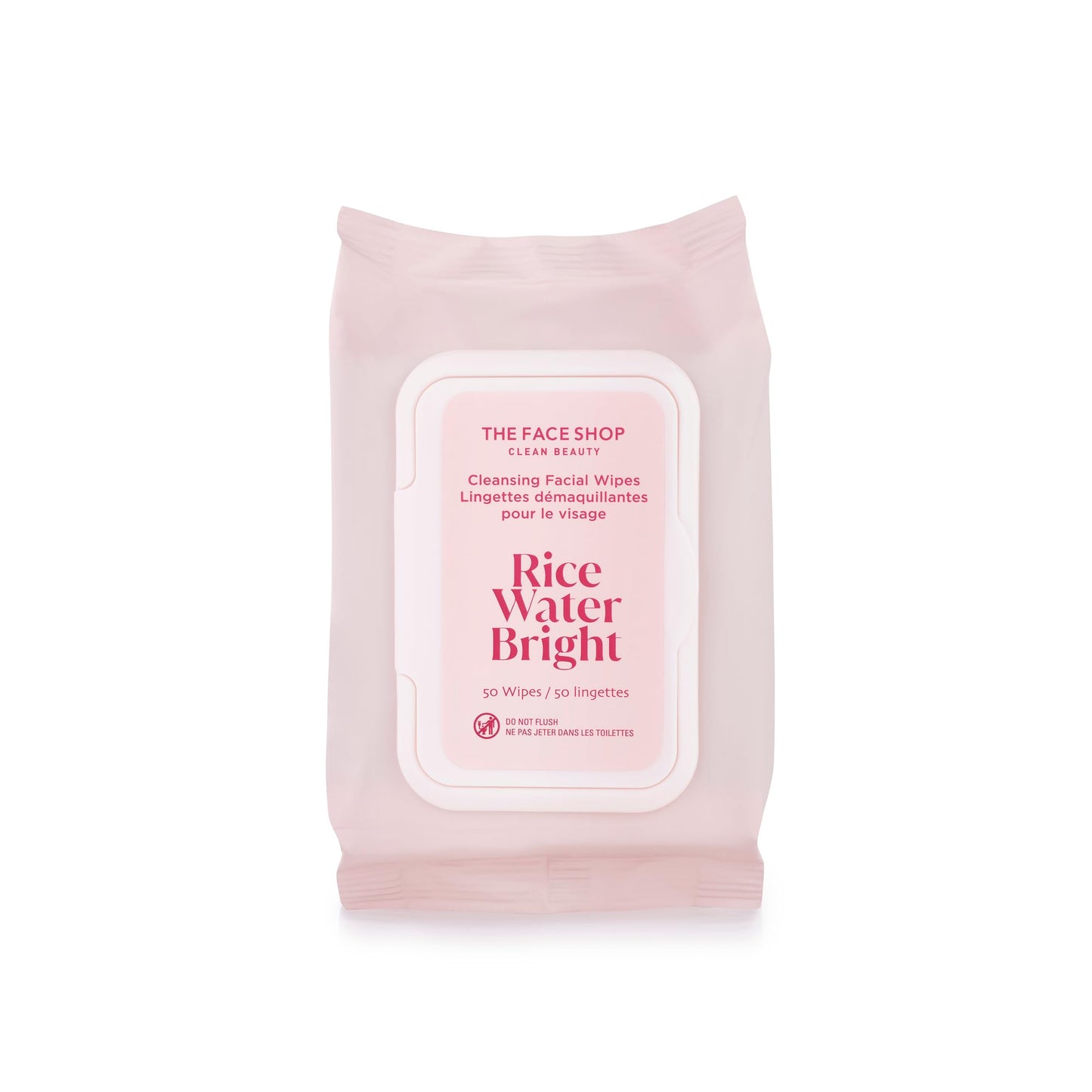 THE FACE SHOP Rice Water Bright Makeup Remover Wipes for Face, Moisturizing, Infused with Rice