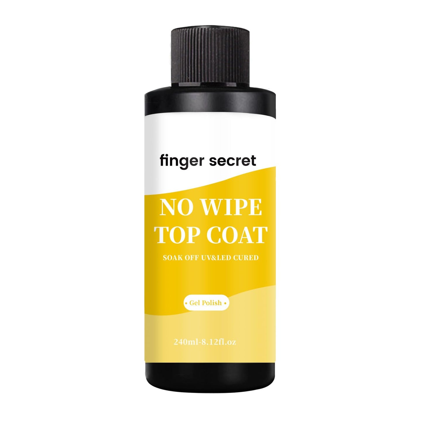 240ml/8floz No Wipe Gel Top Coat for Gel Nail Polish, Quick Dry Clear Nail Polish, Nail Supplies for DIY in Salon or Home Use.