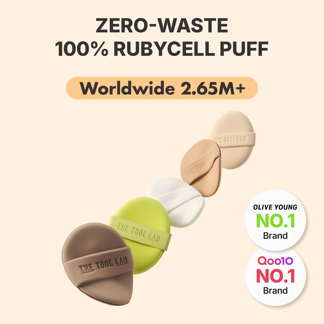 THE TOOL LAB Long-lasting Tension Puff (Glow type, Round) - Korean Olive Young Makeup Puff Sponge