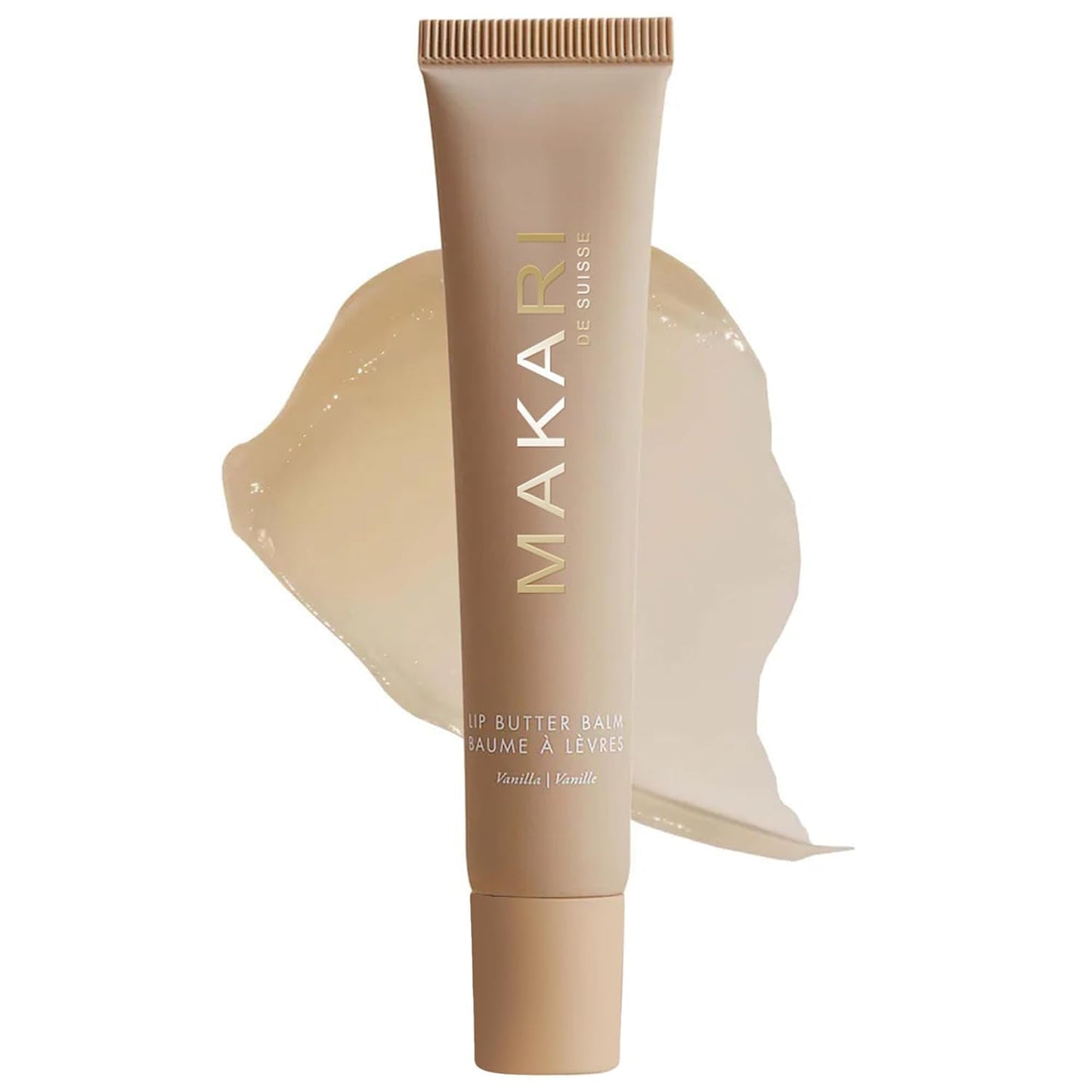 Makari Vanilla Lip Butter Balm, Ultra-Nourishing Moisturizer for Dry, Chapped Lips, Vanilla Flavor, Lightweight Non-Greasy Formula for Daily Hydration, All Skin Types, 0.5 oz