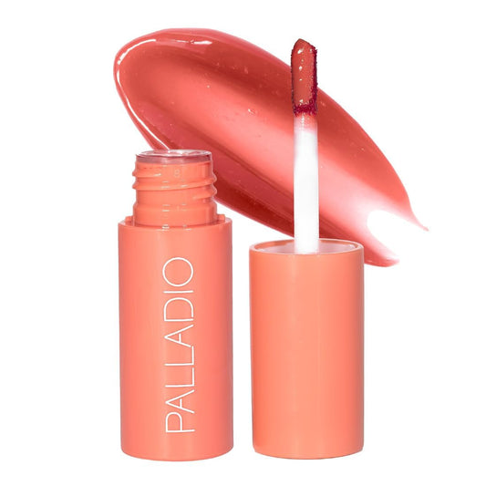 Palladio Jelly Tint, Liquid Stain for Cheeks & Lips, Vivid Color Lip Stain, Lightweight Non-Sticky and Transfer-proof, Natural Finish Makeup, Nude Berry