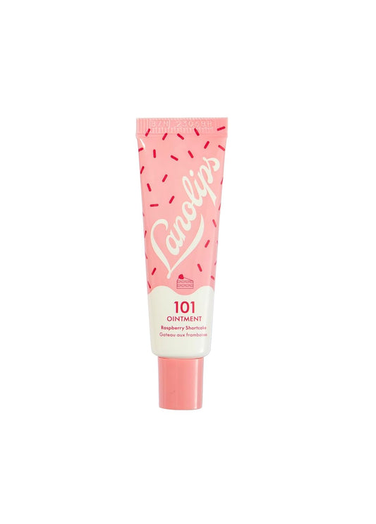 Lanolips 101 Ointment - Lanolin Lip Balm for Smooth, Hydrated & Healthy Lips - Multipurpose Lip Ointment with Lanolin Oil for Dry Lips, Cuticles & More - Raspberry Shortcake (0.52 oz)