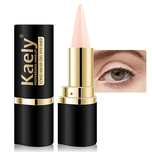 Kaely Bright Nude Gel Eyeliner Pencil, Natural Cream Eye Liner Waterproof Smudge Proof, Matte Waterline Eyeliner Eyeshadow Stick, Brighten Eye Makeup, Vegan & Cruelty-Free, 16