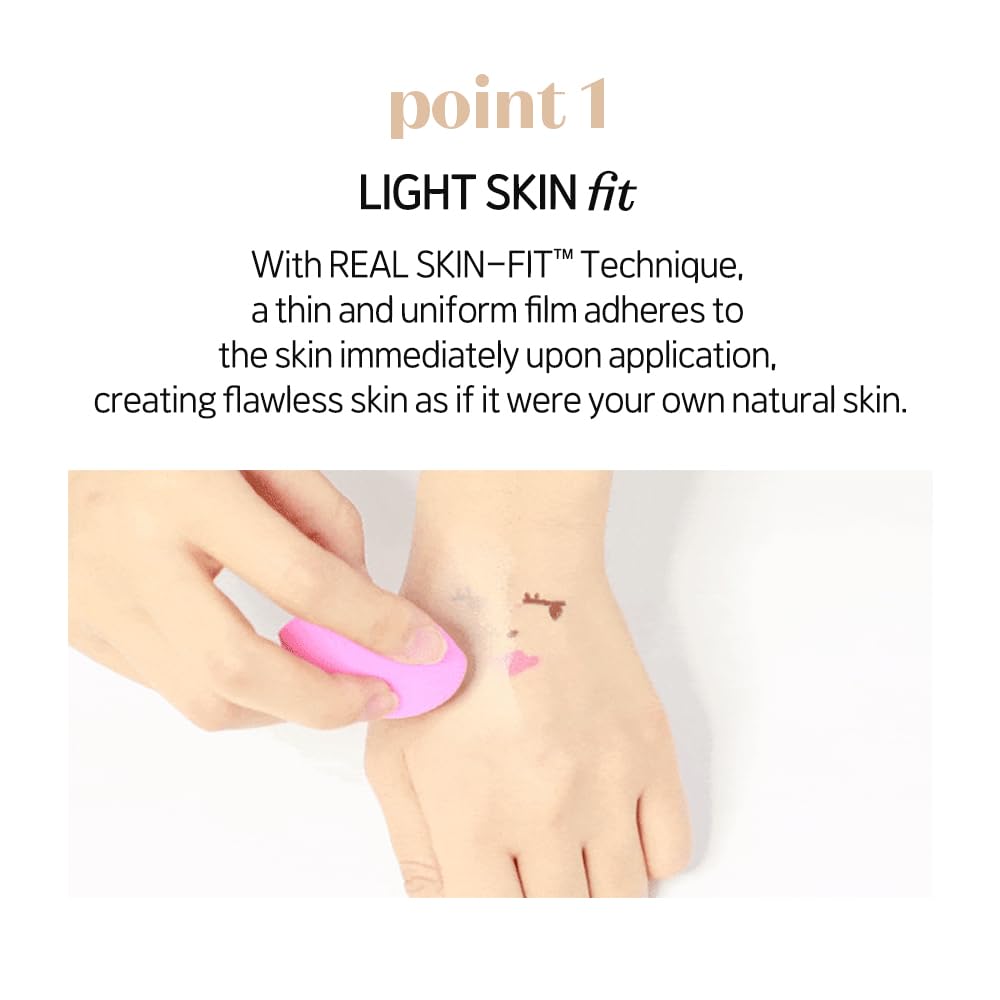 ETUDE Big Cover Skin Fit Concealer PRO - Light Vanilla | Long-Lasting Closely Adhesive Cover Like