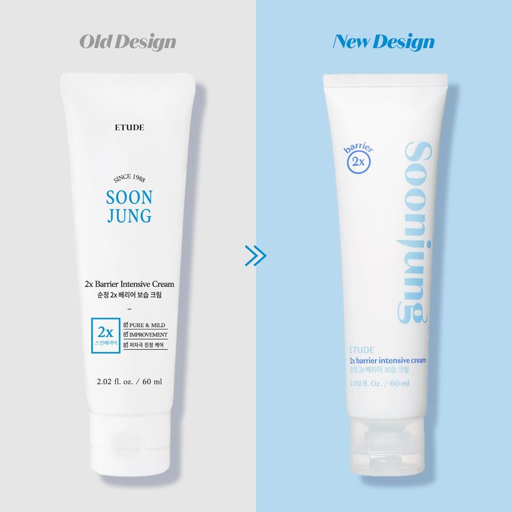 ETUDE SoonJung 2x Barrier Intensive Cream Light Texture | Vegan Korean Face Moisturizer for