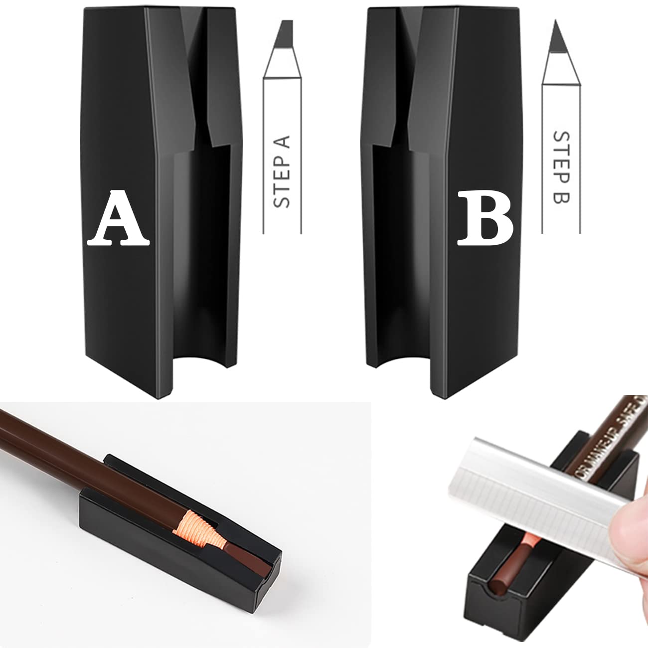 Waterproof Eyebrows Pencil Tattoo Makeup And Microblading Supplies Kit-Eye Brow Liners In 8 Eyebrow Pens 6 Eyebrow knives 1Eyebrow Pencil Shaper 10 Pencil Sharpeners