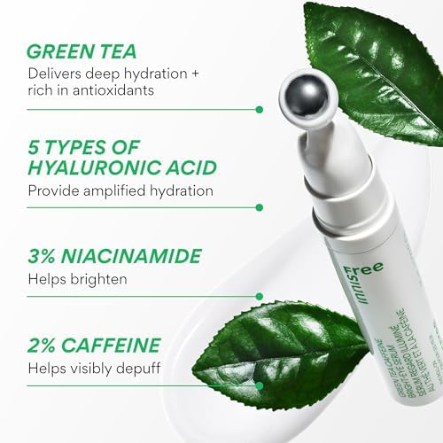 innisfree Green Tea Caffeine Depuffing Eye Serum Roll-On with Niacinamide & Hyaluronic Acid