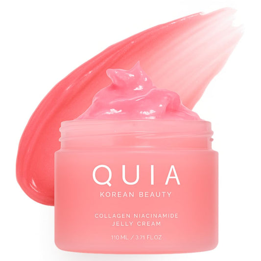 QUIA Collagen Jelly Cream – Lightweight Gel Moisturizer for Glowing, Plump Skin – With Niacinamide and Peptides – Korean Skincare for Daily Hydration