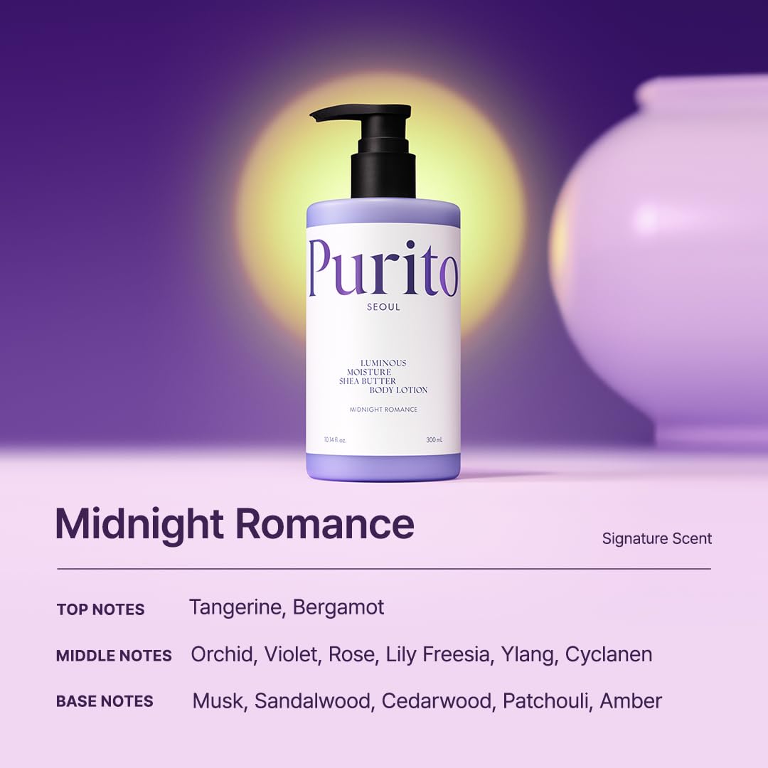 PURITO Shea Butter Lotion (Midnight) | Body Lotion With Romantic Scent