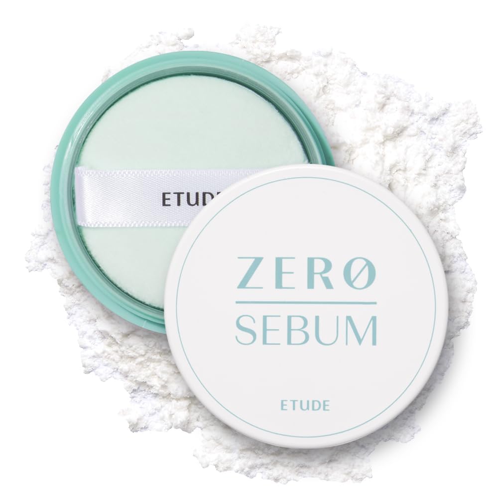 ETUDE Zero Sebum Loose Setting Powder for Oily Skin, Soft Matte, 0.14 oz
