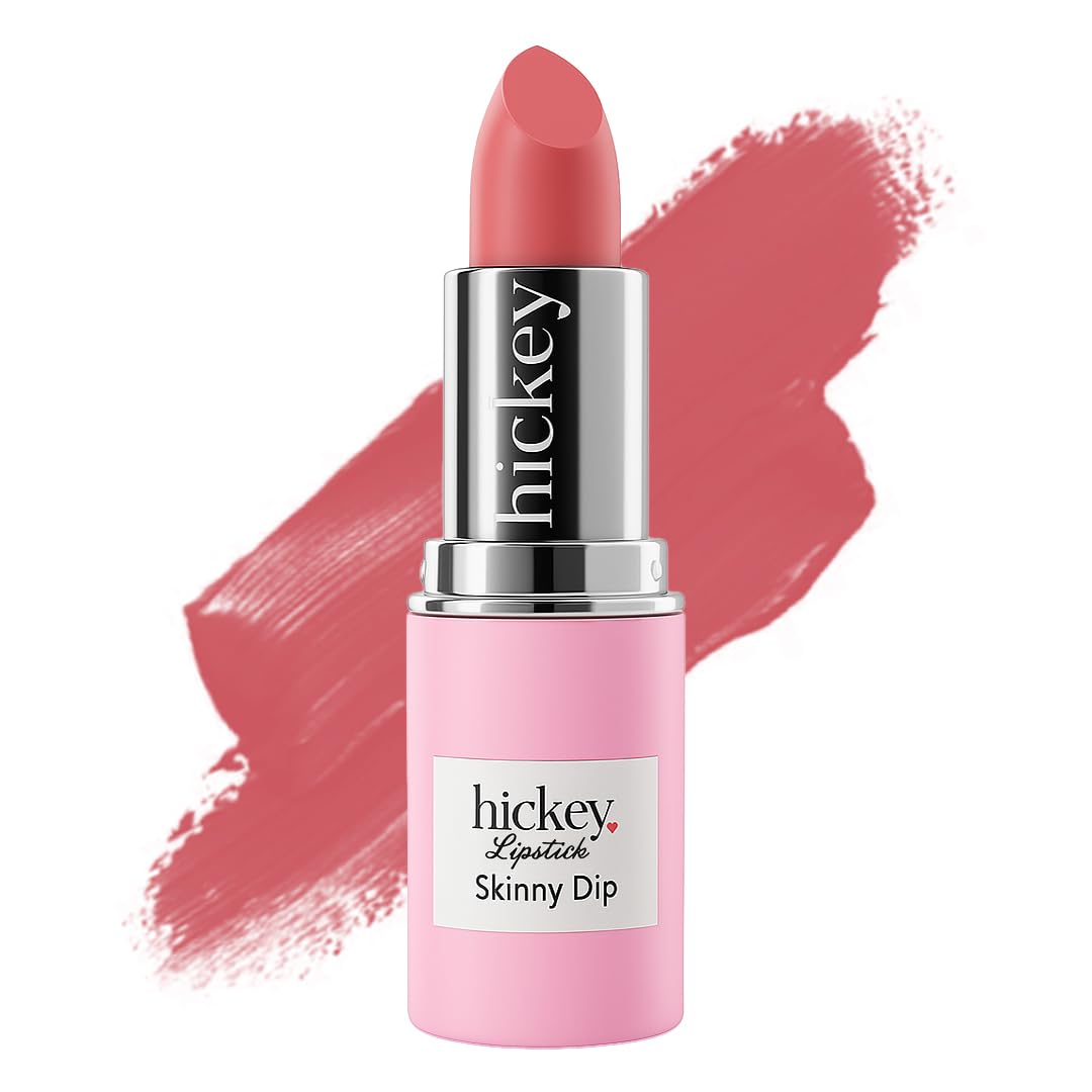 Hickey Lipstick Skinny Dip Light Pink Lipstick Refill - Long Lasting Lipstick for Women - Hydrating & Moisturizing Shade, Lip Color for Women, Gluten-Free & Vegan with Highly Pigmented