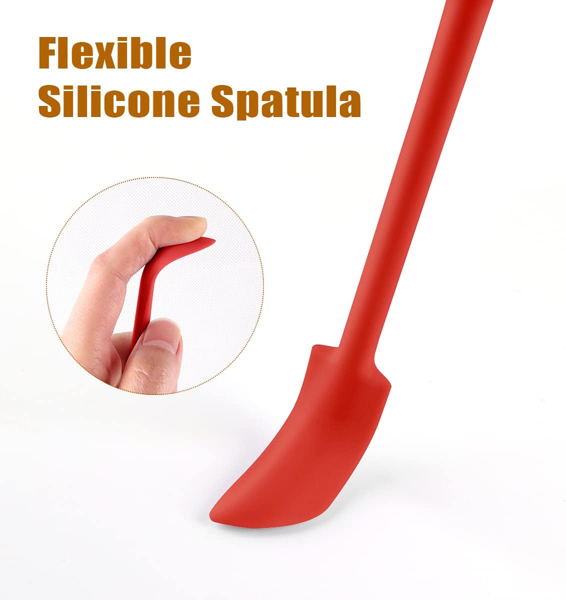 Silicone Spatula Set 6Pcs - Mini Scraper Tool for Beauty & Food （Reach Every Last Drop - Multi-Size Spatulas for Makeup Jars, Lotion Bottles & Kitchen Containers）