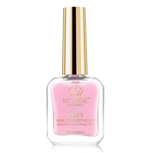MIZHSE Nail Strengthener, Light Pink Air Dry Nail Repair Treatment Growth Polish, Natural Concealer