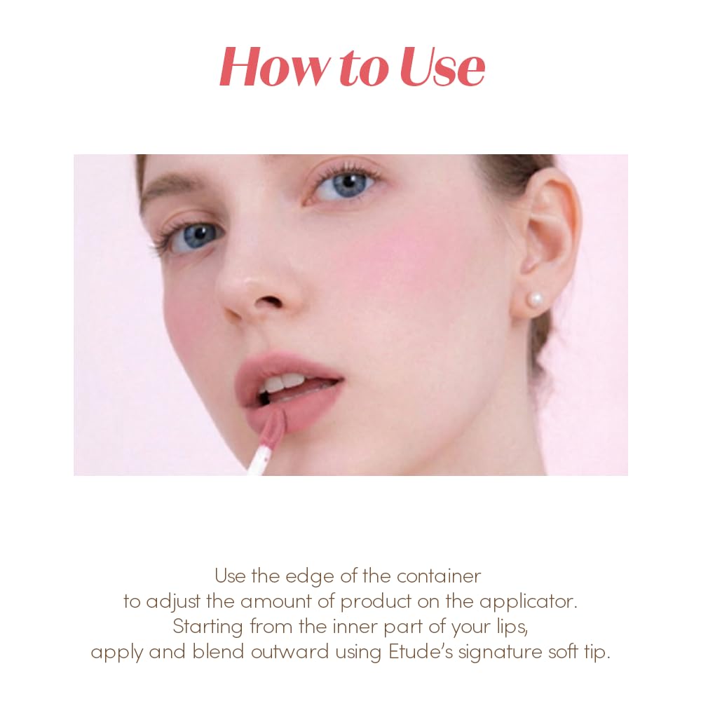 ETUDE Soft Fixing Lip Tint (Must Be Love) – Blurring Matte Finish, Lightweight Creamy Texture