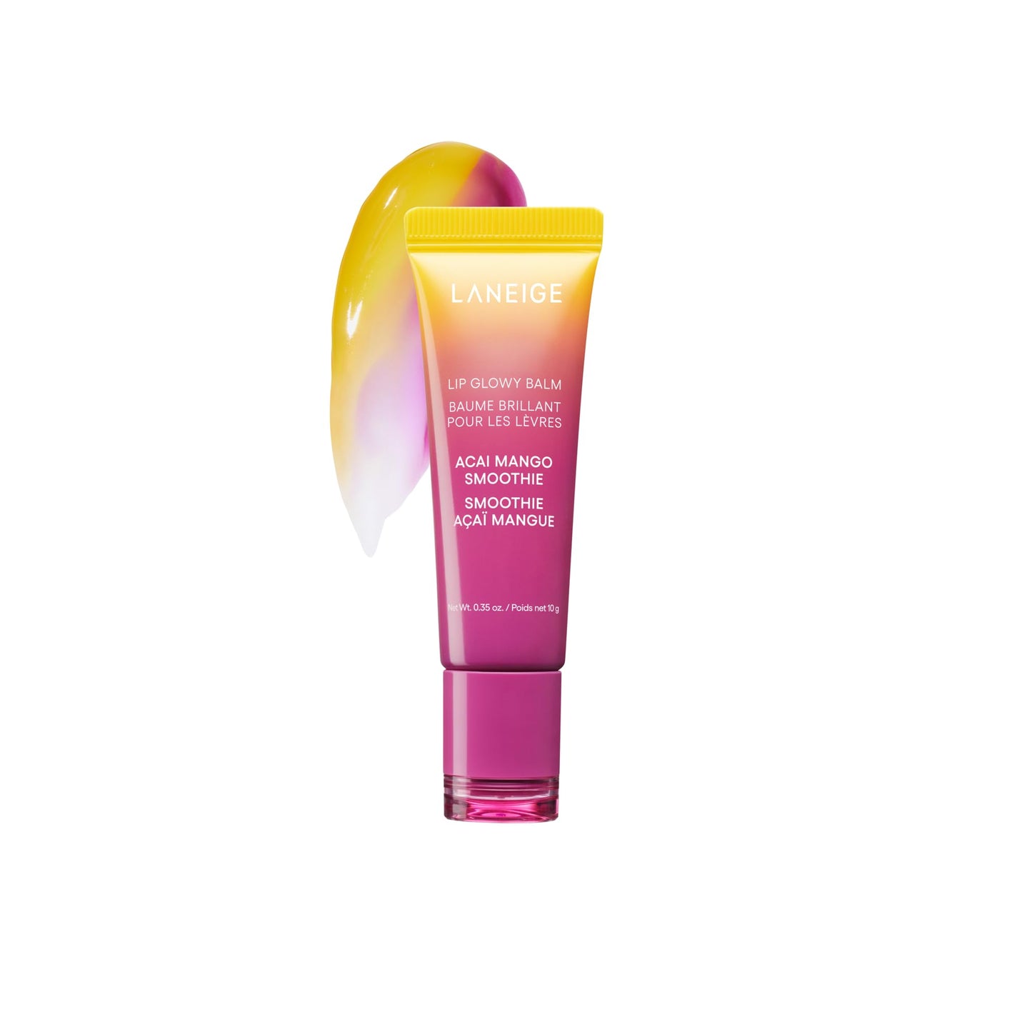 LANEIGE Lip Glowy Balm: Sheer Tinted Lip Treatment Balm Tube with Shea & Murumuru Butters for