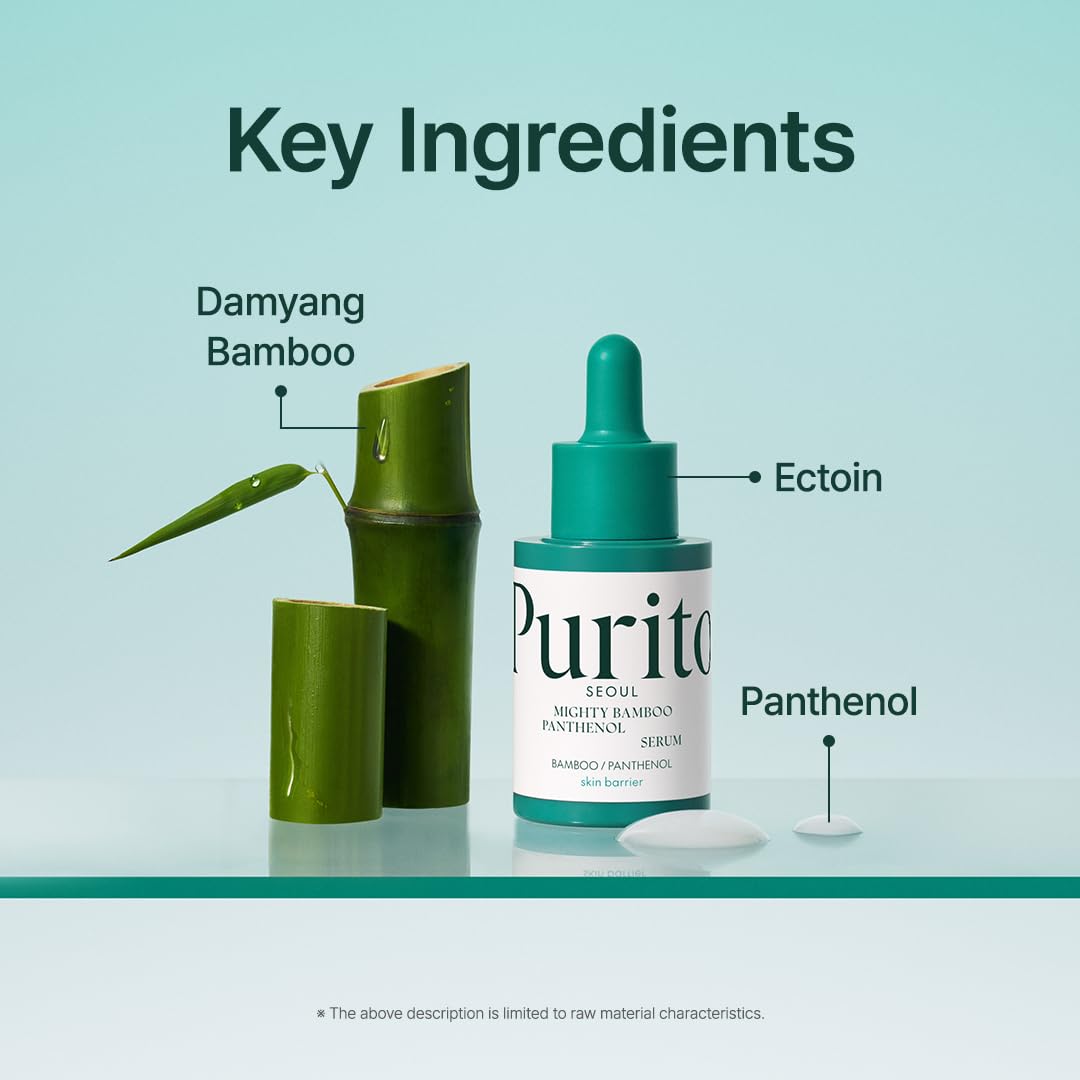 PURITO Bamboo Panthenol Serum | Deep Hydration Glow Facial Glass Skin Serum