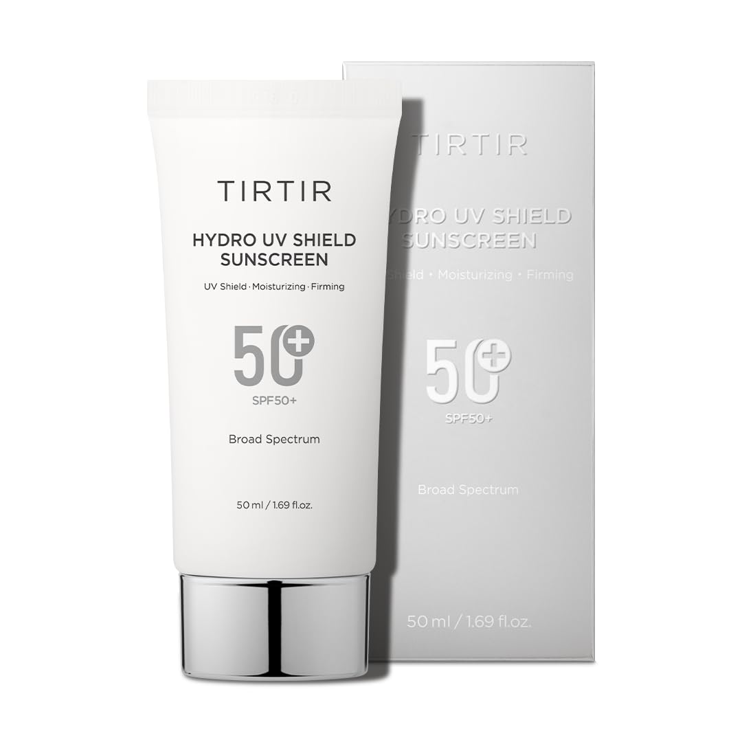 TIRTIR Hydro UV Shield Sunscreen | SPF 50+ Broad Spectrum UVA UVB Korean No White Cast Face Sun