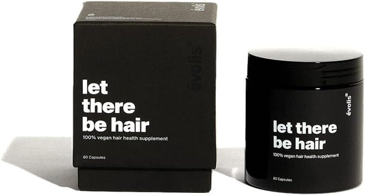 évolis Let There be Hair - Growth Supplement - Get Visibly Thicker, Youthful, Healthy Hair in 60-90 Days - 100% Vegan Hair Growth Supplement for Men & Women (60 Capsules)