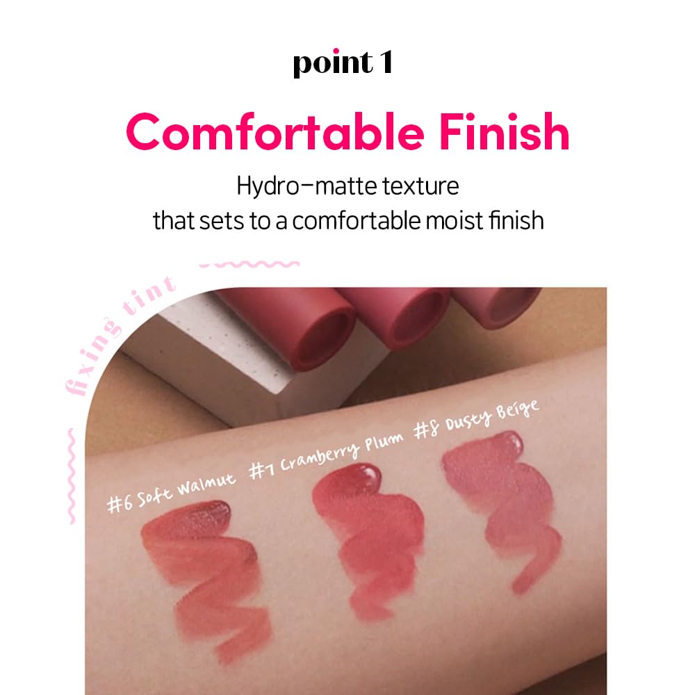 ETUDE Fixing Tint, #16 Baked Pecan, Matte Liquid Lipstick, Long-Lasting, 4g