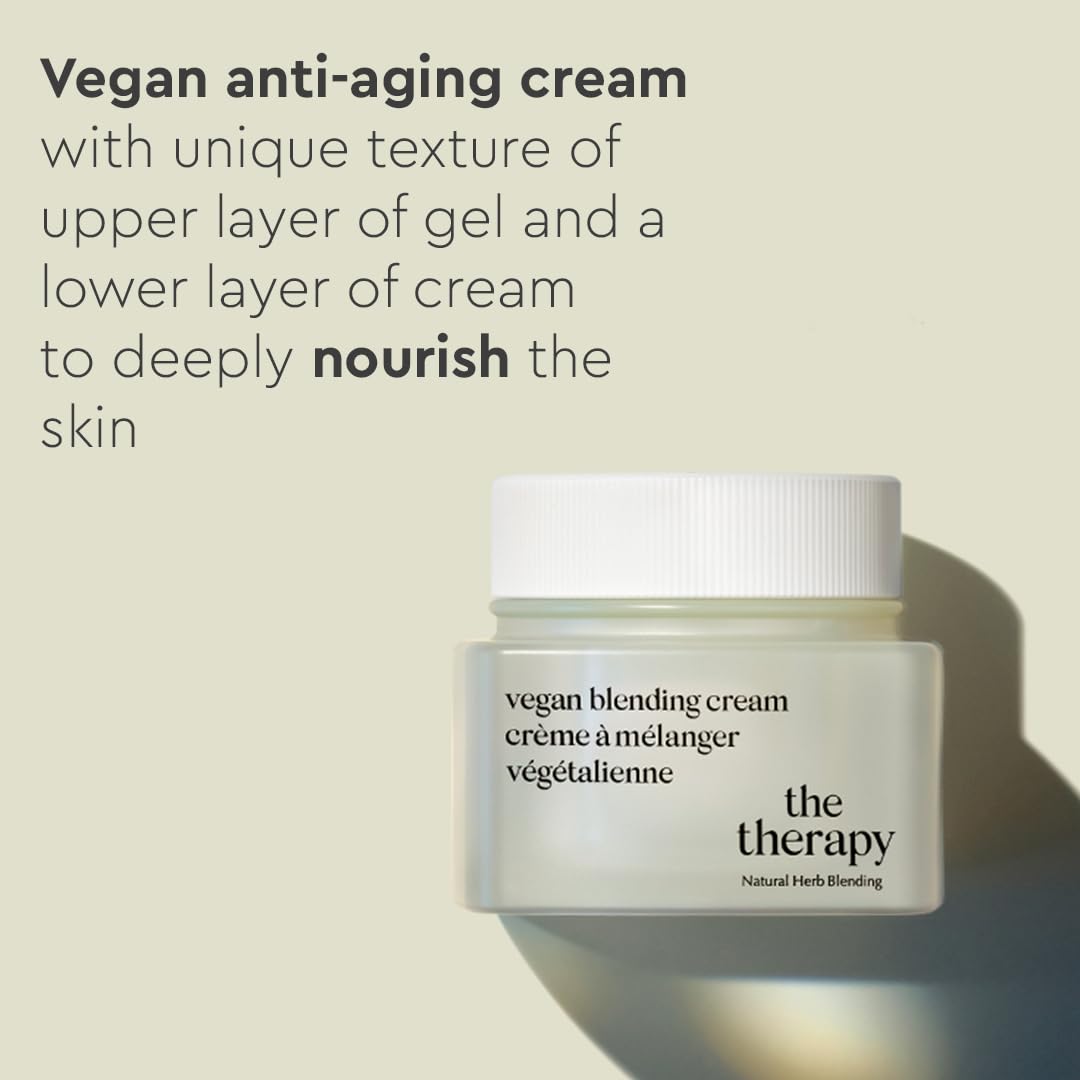 The Face Shop The Therapy Vegan Blending Cream Face Moisturizer - Soothing, Anti-Aging