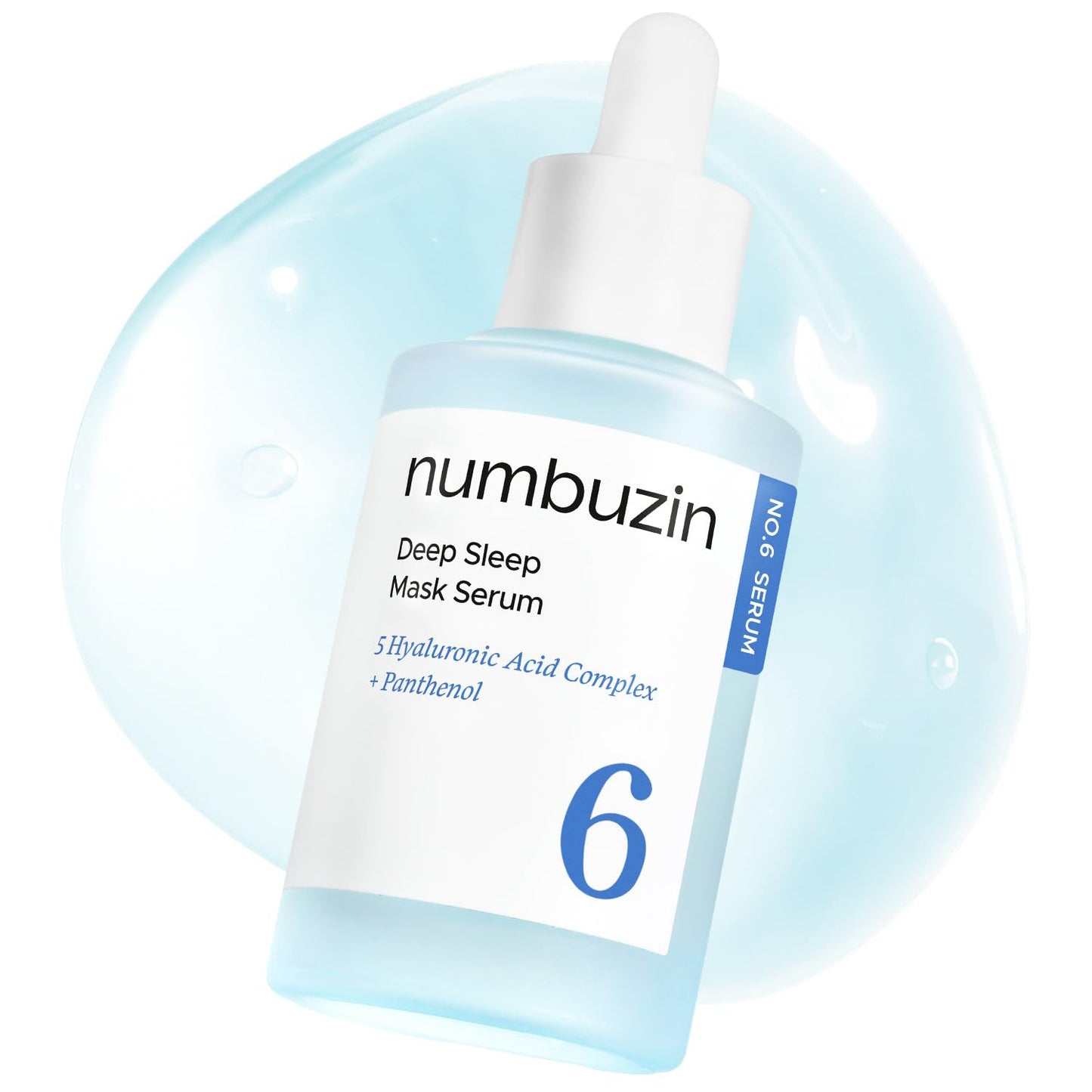 numbuzin No.6 Hyaluronic Acid Serum | Deep Sleep Mask Serum, Iceland Glacier Water for Deep