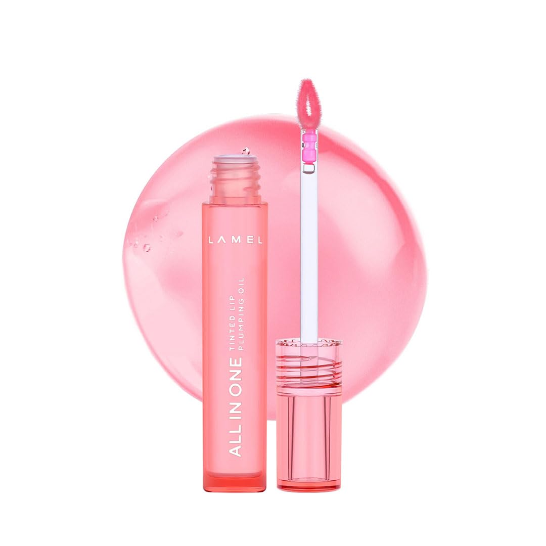 All-in-One Lip Oil - Lightweight, Tinted, Plumping, Hydrating Lip Gloss - Lip Balm for Day & Night Use, Long-Lasting Lip Stain, Lip Glow Oil, No-Sticky Gloss, Lip Plumper Tint - Peachy №401