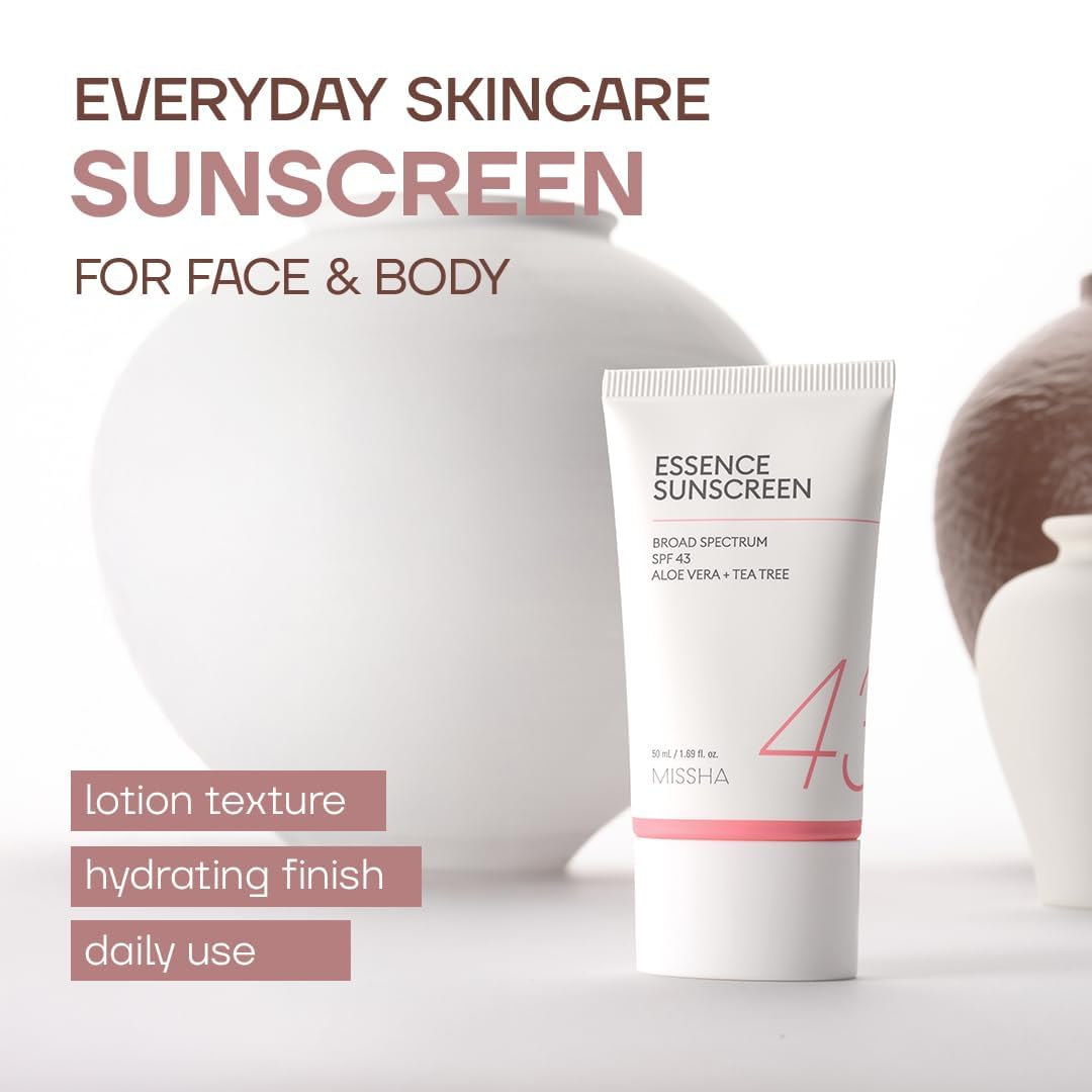 MISSHA All Around Essence Sunscreen SPF 43 No White Cast 1.69 oz