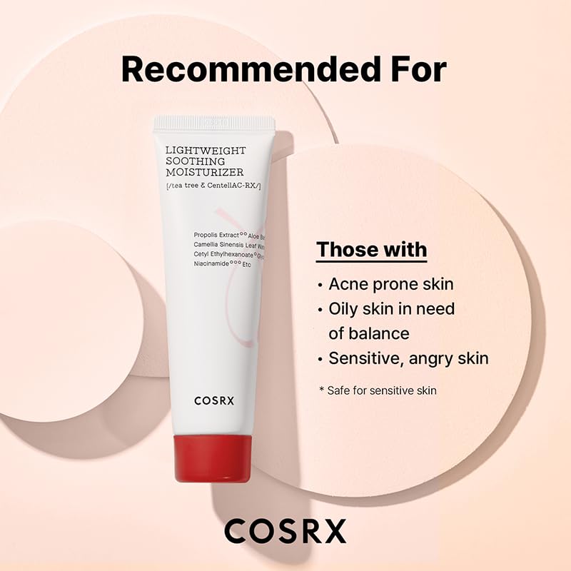 COSRX Acne Lightweight Soothing Moisturizer with Aloe Vera, 2.70 fl.oz