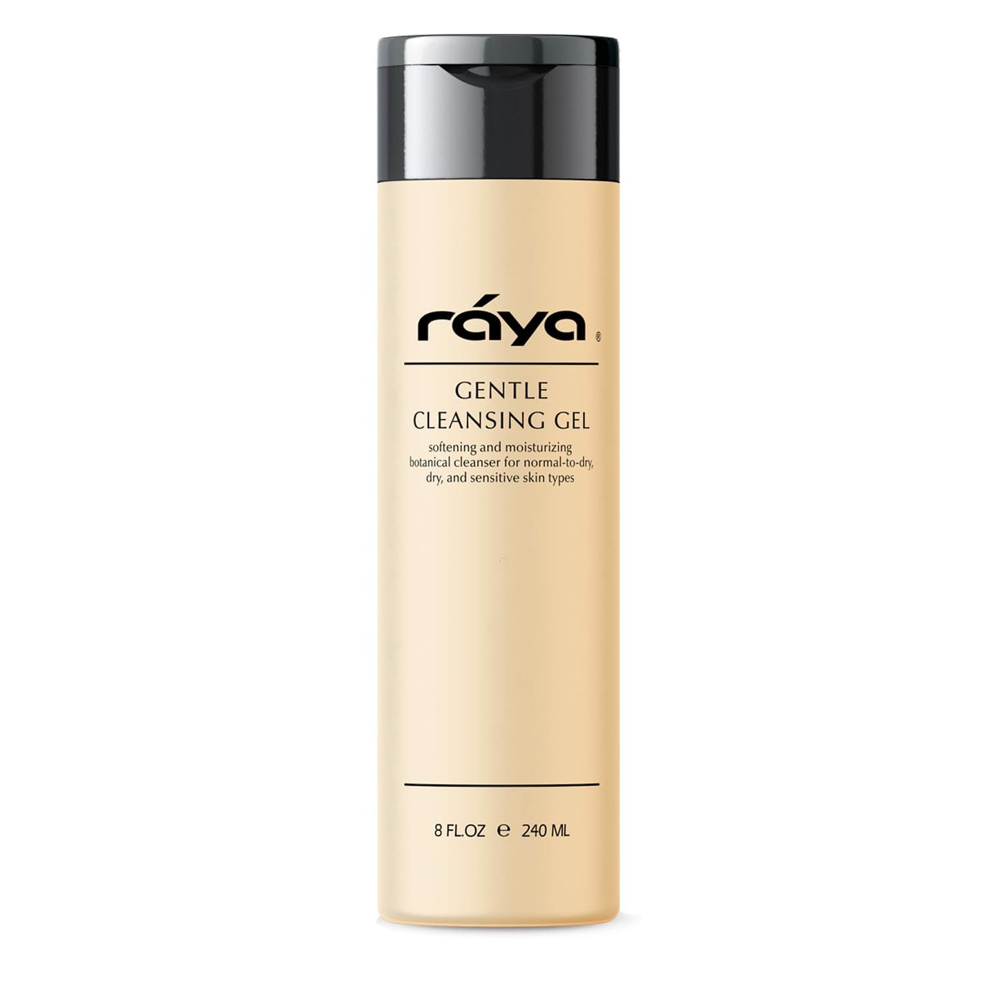 Raya Gentle Facial Cleansing Gel 8 oz (104) | Softening and Moisturizing Botanical Cleanser for Dry and Sensitive Skin| Helps Hydrate Smooth Complexion