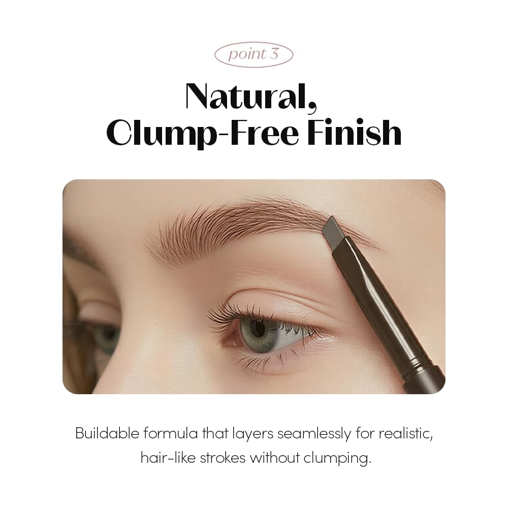 ETUDE Drawing Eye Brow Pro (Brown) Eyebrow Pencil for women, Microblading, Long Lasting, Soft