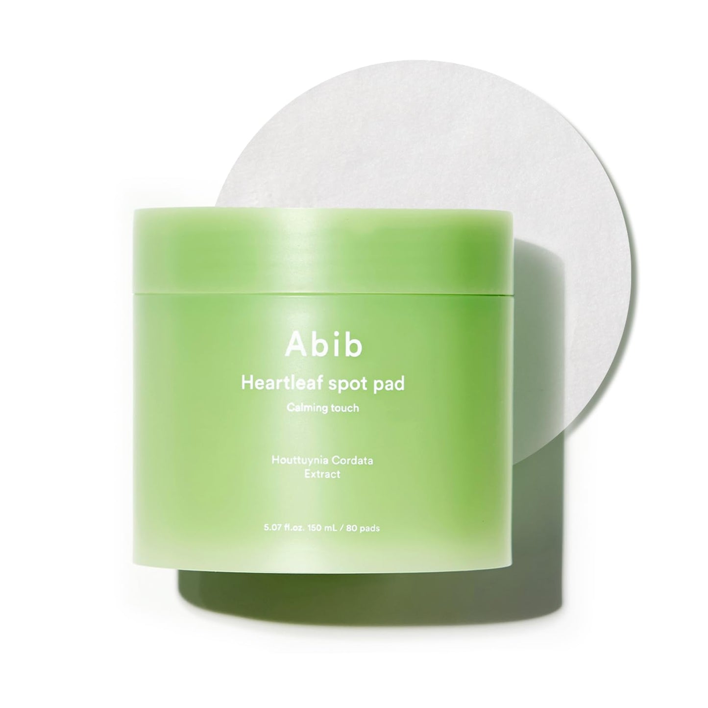 Abib Heartleaf Spot Pad Calming Touch 80pads 5.07 fl.oz. | Korean Acne Soothing Toner Pads for