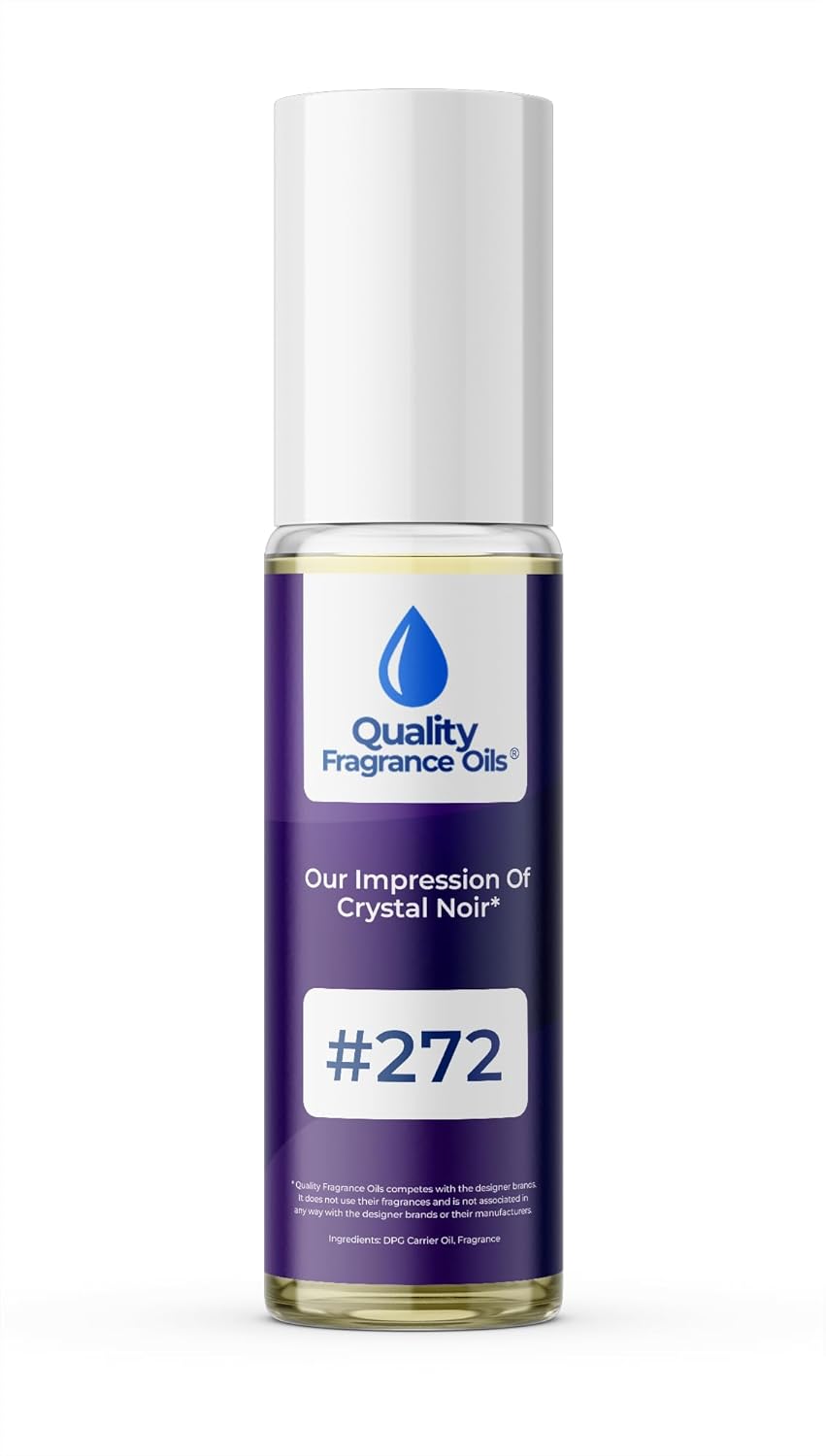 Quality Fragrance Oils' Crystal Noir for Women Impression #272 | Long-Lasting Perfume Oil, Alcohol-Free, Strong Scent, 10ml Roll-On | Affordable Alternative to Designer Fragrances