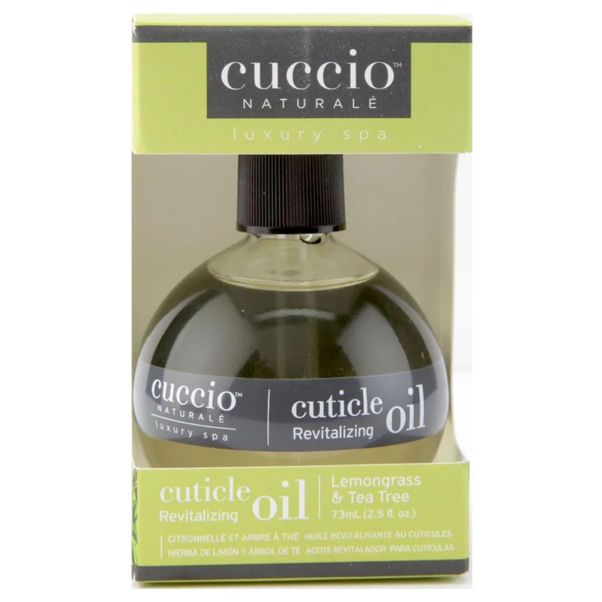 Cuccio Naturale Lemongrass & Tea Tree Revitalizing Cuticle Oil, Lightweight Fast-Absorbing