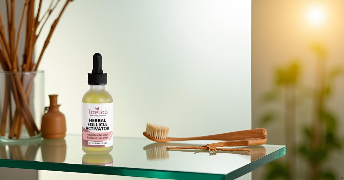 Herbal Follicle Stimulator – Botanical Scalp Serum with Rosemary & Ginger | Nourishing Hair & Scalp Treatment, 2 fl oz