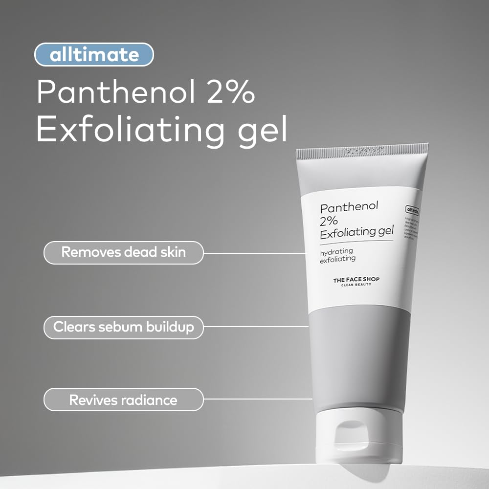 The Face Shop Alltimate Facial Exfoliator - Peeling Gel with Panthenol & AHA/BHA, Gentle Formula