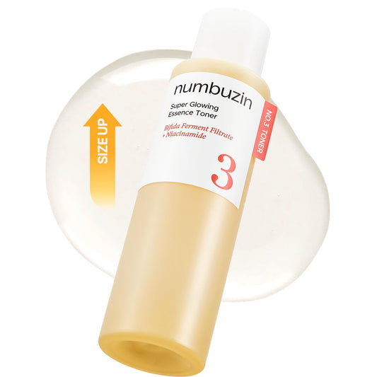 numbuzin No.3 Super Glowing Essence Toner, Jumbo Szie, Fermented Toner for Skin Glow & Texture