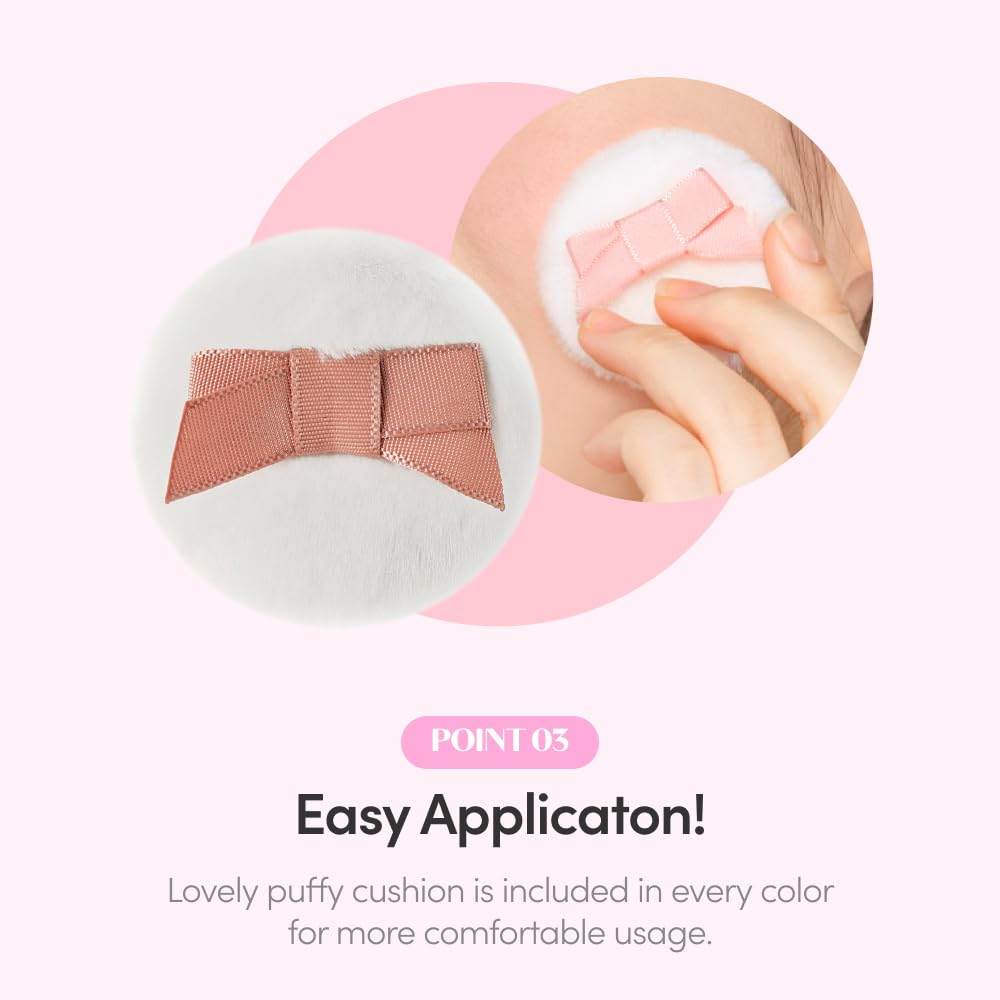ETUDE Lovely Cookie Blusher - Peach Choux Wafers 4g | Glowing & Natural Powder Blush with