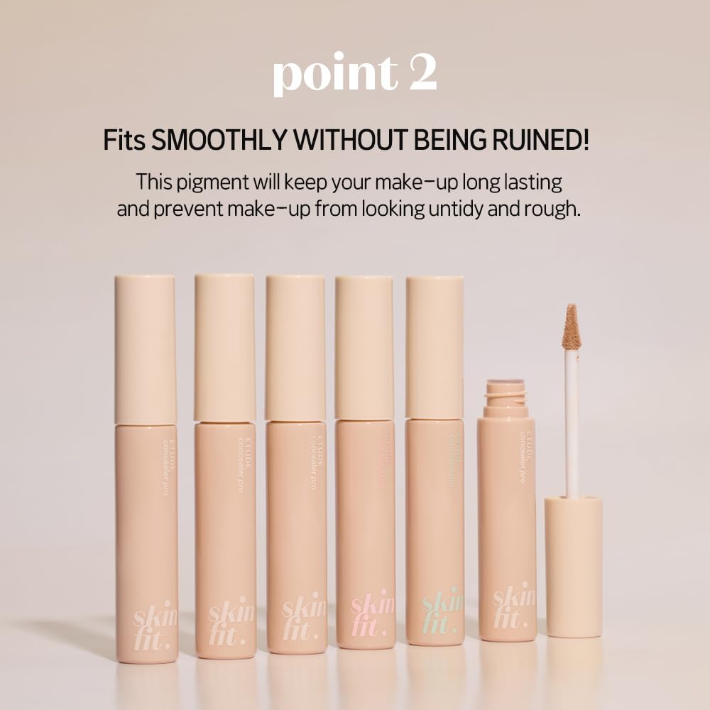 ETUDE Big Cover Skin Fit Concealer PRO - Light Vanilla | Long-Lasting Closely Adhesive Cover Like