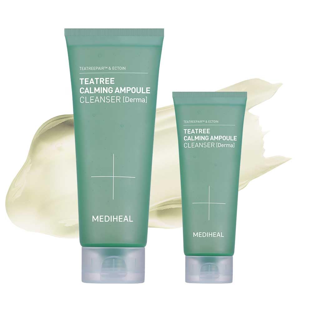 MEDIHEAL Teatree Calming Ampoule Cleanser Set (6.76 fl oz + 1.69 fl oz)