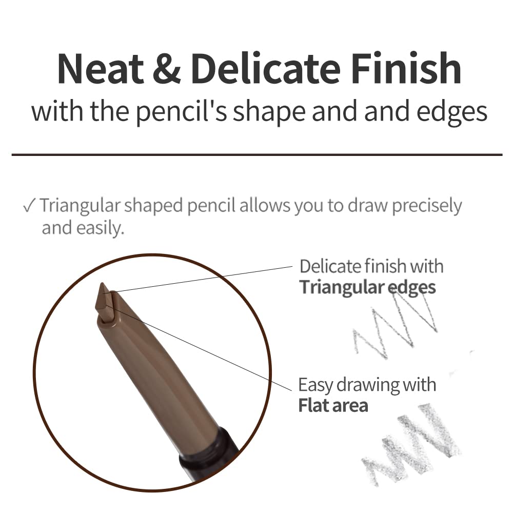 ETUDE Drawing Eye Brow, Eyebrow Pencil, Microblading, Long Lasting, Soft Textured Natural Daily