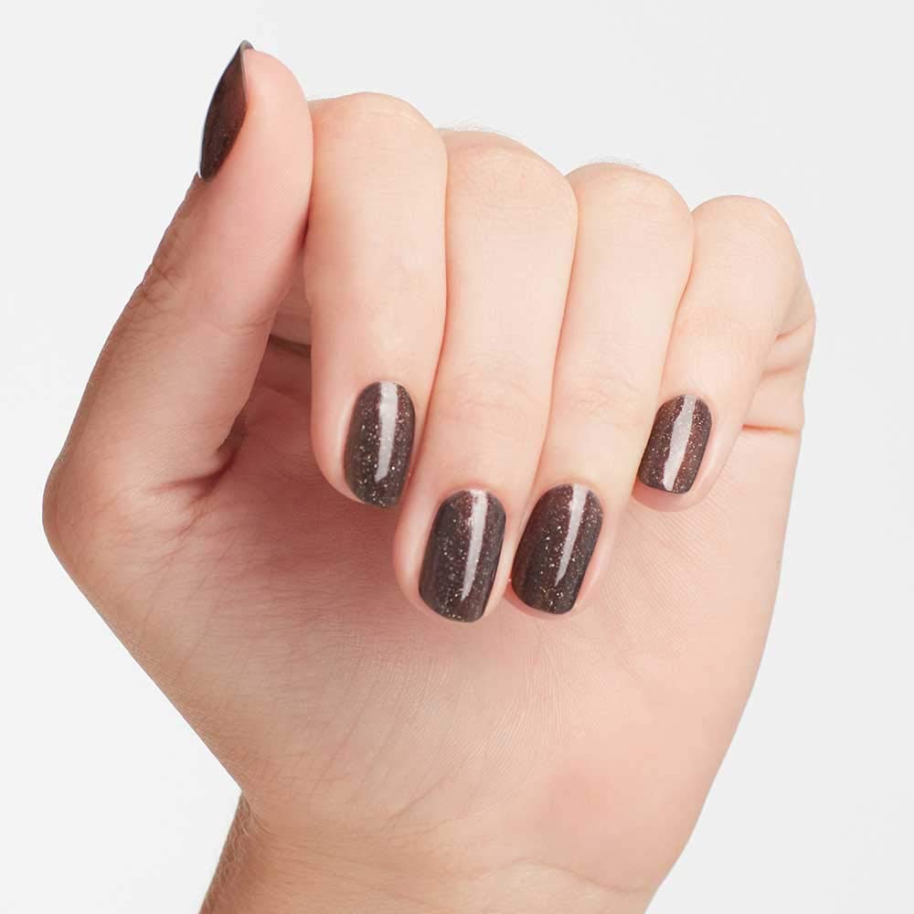 OPI Nail Lacquer My Private Jet | Opaque Dark Black Shimmer Nail Polish