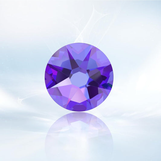 Novani Purple Velvet Rhinestones 288pcs Flat Back Round Rhinestone Style 2088 Sparkly Crystal