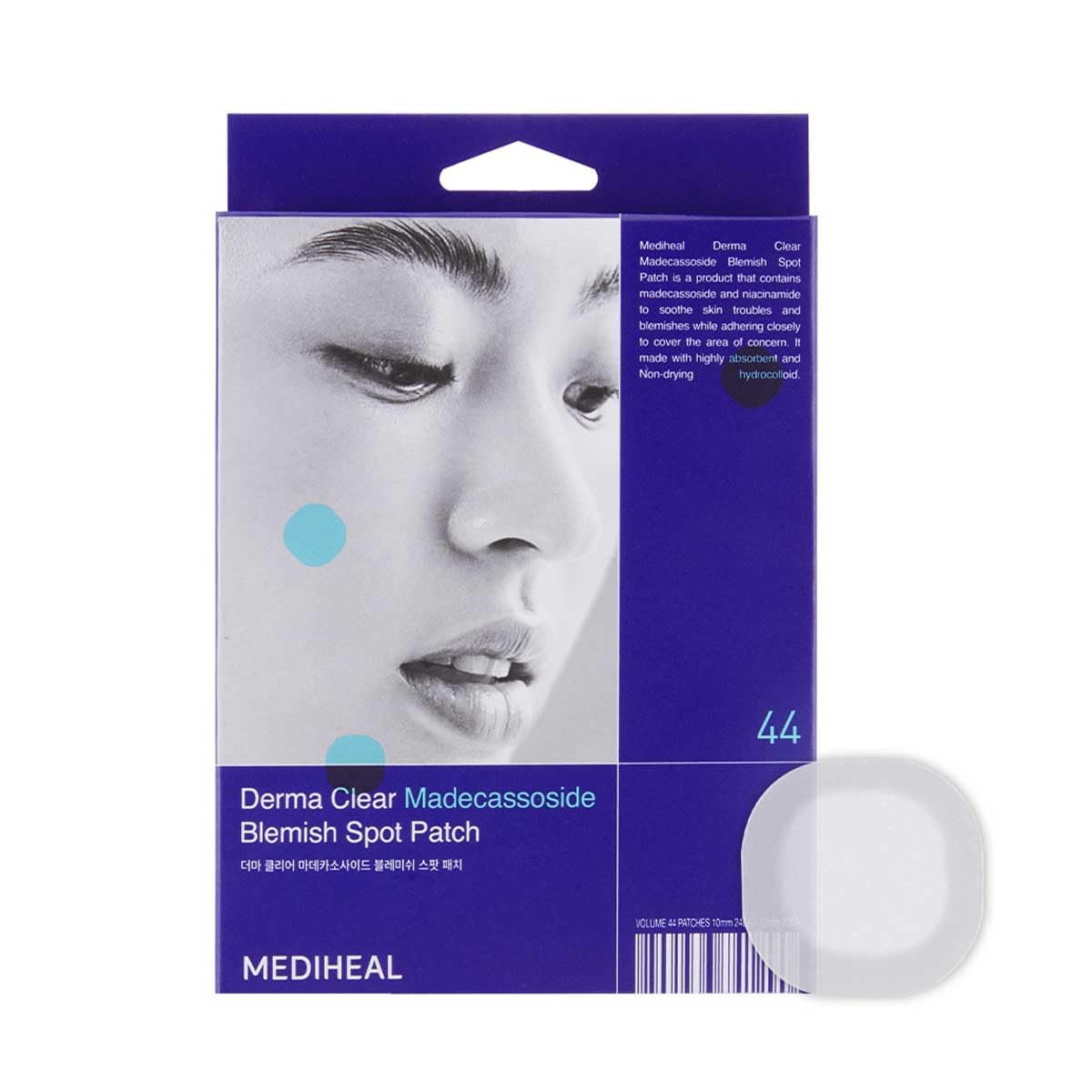 MEDIHEAL Derma Clear Blemish Spot Patches, Madecassoside (44 Count)