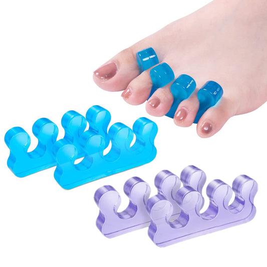 Toe Separators for Bunion Pedicure, Gel Material Toenail Dividers, Repeatable & Washable Toe