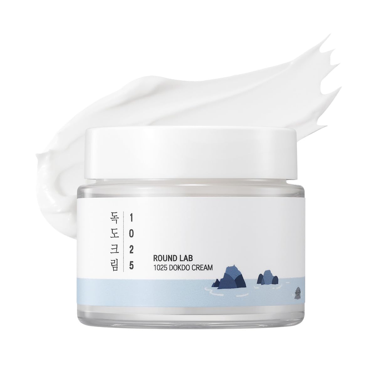 ROUND LAB 1025 Dokdo Cream 2.71 Fl Oz, 48-Hour Deep Hydrating Face Moisturizer for Acne-Prone
