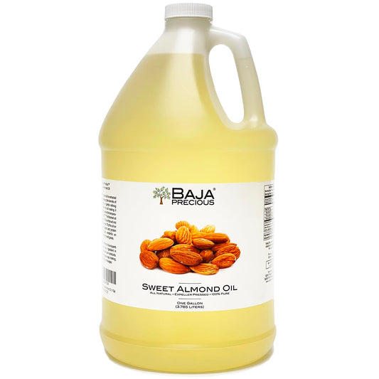 Sweet Almond Oil, 100% Pure, 1 Gallon Jug - Food Grade Perfect for Cooking, Cosmetics, Massages